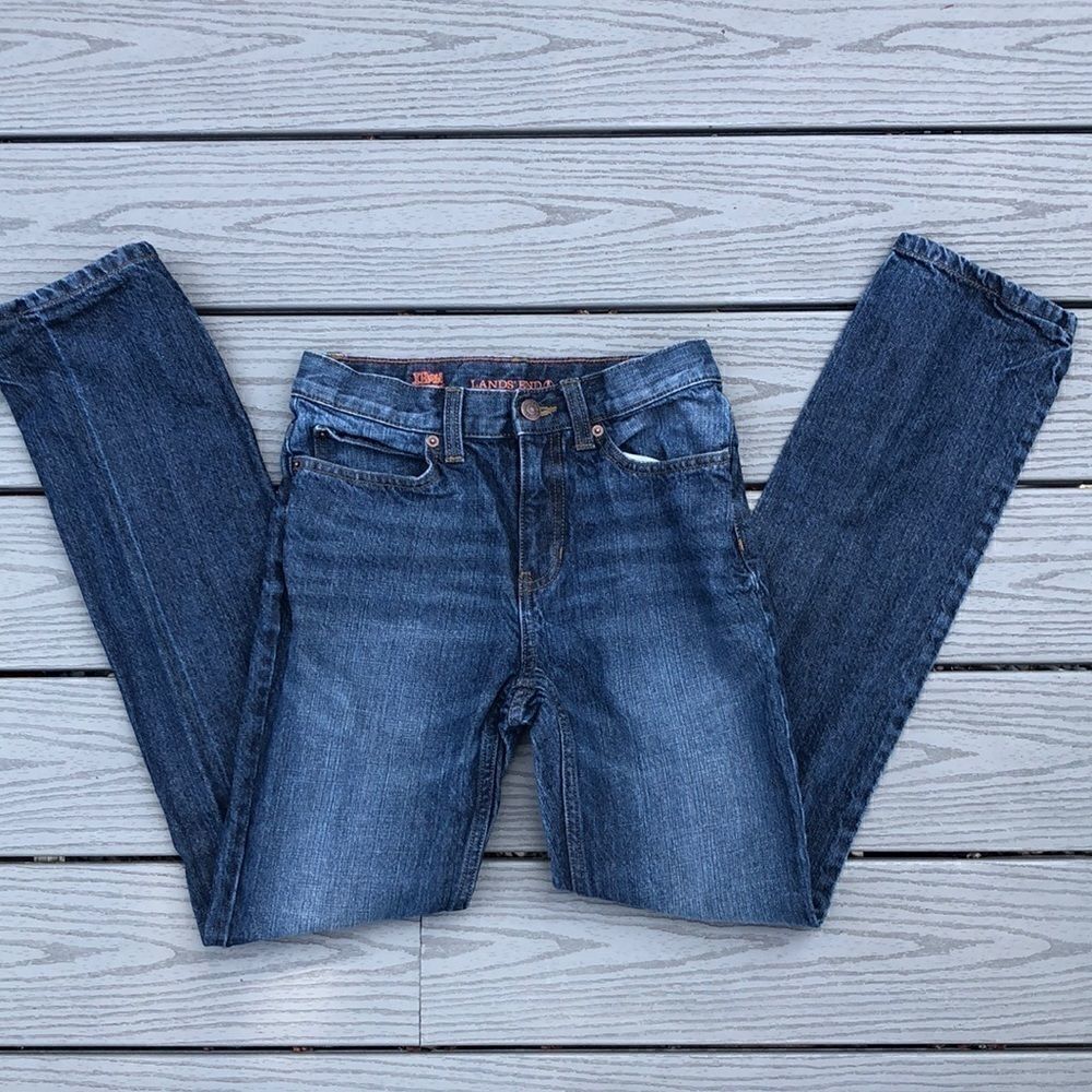 Lands End Iron Knee Jeans.  Size boys 14 Slim.